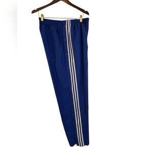 Vintage Men's adidas Track Warm Up Pants Full Snaps on sides Blue Size Large